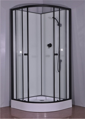 cabina nera della doccia del vetro temperato della struttura della lega di alluminio di 900*900*2150mm