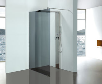 Recinzioni di vetro grige della doccia del bagno con i pannelli della colonna della doccia dell'acciaio inossidabile