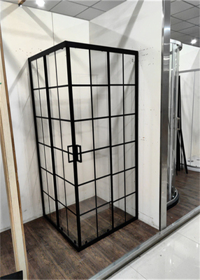 Casette doccia, unità doccia 900 X 900 X 1900 mm quadrati in alluminio nero