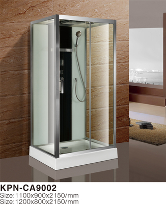 Installazione in angolo Cabina doccia in vetro 1100*900*2100mm in cromo con telaio