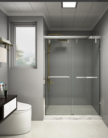 Doppie porte della doccia di vetro di scivolamento di KPN2009003 1200-2000X1950mm, porte del cubicolo della doccia con le doppie ruote
