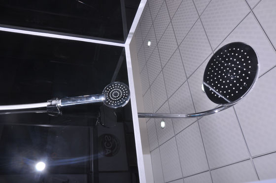 cabina quadrata dipinta silive della doccia con il vassoio acrilico bianco dell'ABS