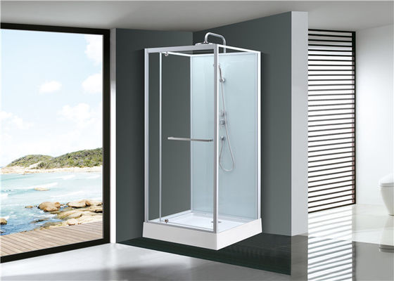 Porta del perno di modo, stalle di doccia d'angolo, cabina quadrata della doccia con il vassoio acrilico grigio