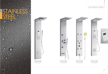 Pannelli commerciali della doccia valutati stella dell'acciaio inossidabile degli hotel, pannello d'angolo della doccia
