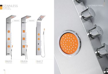 Pannello professionale della doccia dell'acciaio inossidabile con i getti arancio regolabili di massaggio