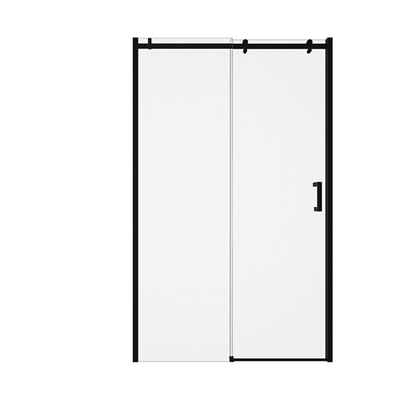 doccia di vetro temperata 6mm di diapositiva inossidabile nera Door1200X1950mm