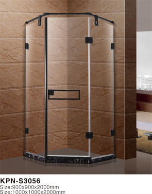 900x900mm neri Dimond modellano lo stoccaggio normale d'angolo della temperatura della stalla di doccia