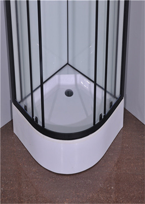 cabina nera della doccia del vetro temperato della struttura della lega di alluminio di 900*900*2150mm