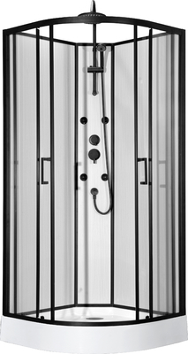 Cabine della doccia del bagno, unità della doccia 850 x 850 x 2250 millimetri di alluminio del nero