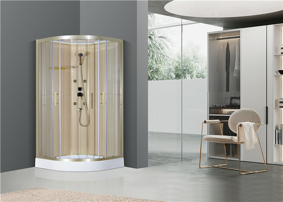 Cabina della doccia con il vassoio acrilico bianco 900*900*2150cm   alumimium dell'oro