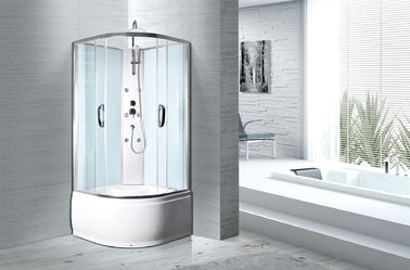Cabine bianche della doccia del bagno di profili del cromo del vassoio dell'ABS 900 x 900 x 2350 millimetri