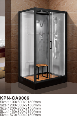 Cabina doccia d'angolo con design moderno e installazione in piedi libero