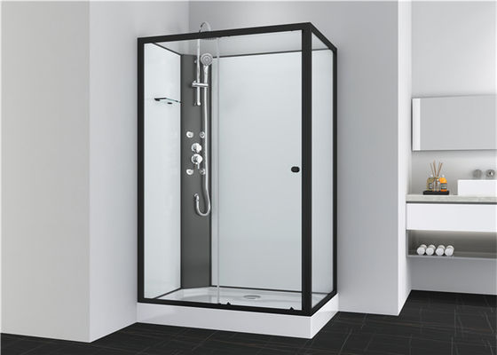 Cabine della doccia del bagno, unità della doccia del quadrante 1100 x 800 x 2250 millimetri di alluminio del nero