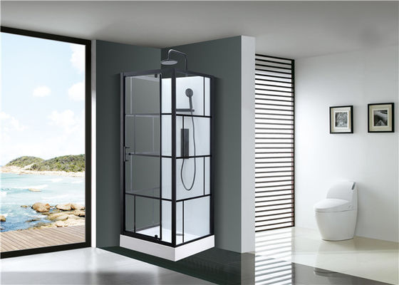 Porta del perno di modo, stalle di doccia d'angolo, cabina quadrata della doccia con il vassoio acrilico bianco