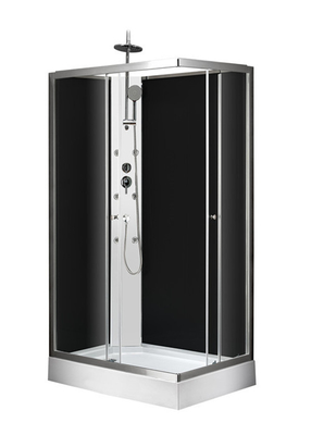 I vassoi acrilici neri dell'ABS del bagno delle cabine quadrate della doccia cromano 120*80*225cm dipinto