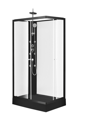 Vassoi acrilici neri 120*80*225cm dipinto nero dell'ABS del bagno delle cabine quadrate della doccia