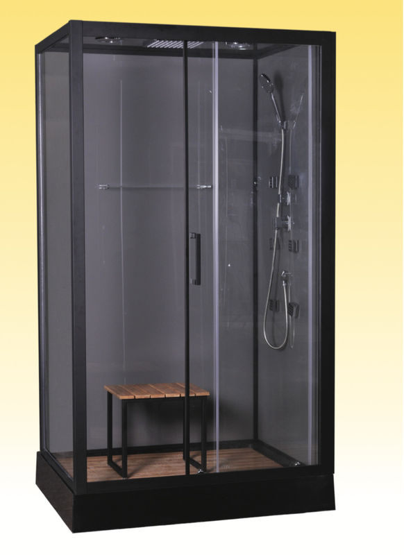 Stalle di doccia di lusso dell'angolo di massaggio, cabina rettangolare della doccia con il sedile di bambù 1200x800x2150mm